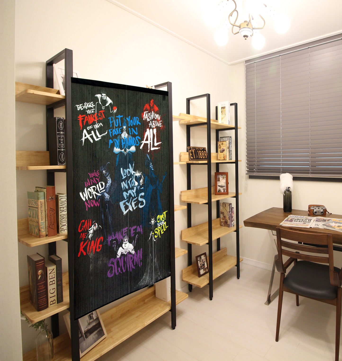 DISNEY VILLAINS BOLD & BEASTLY Door Curtain Made in Japan