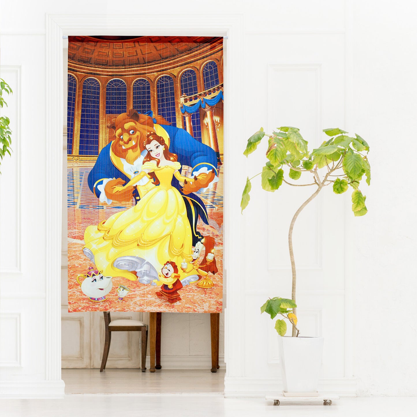 Disney Beauty and the Beast Door Curtain Made in Japan