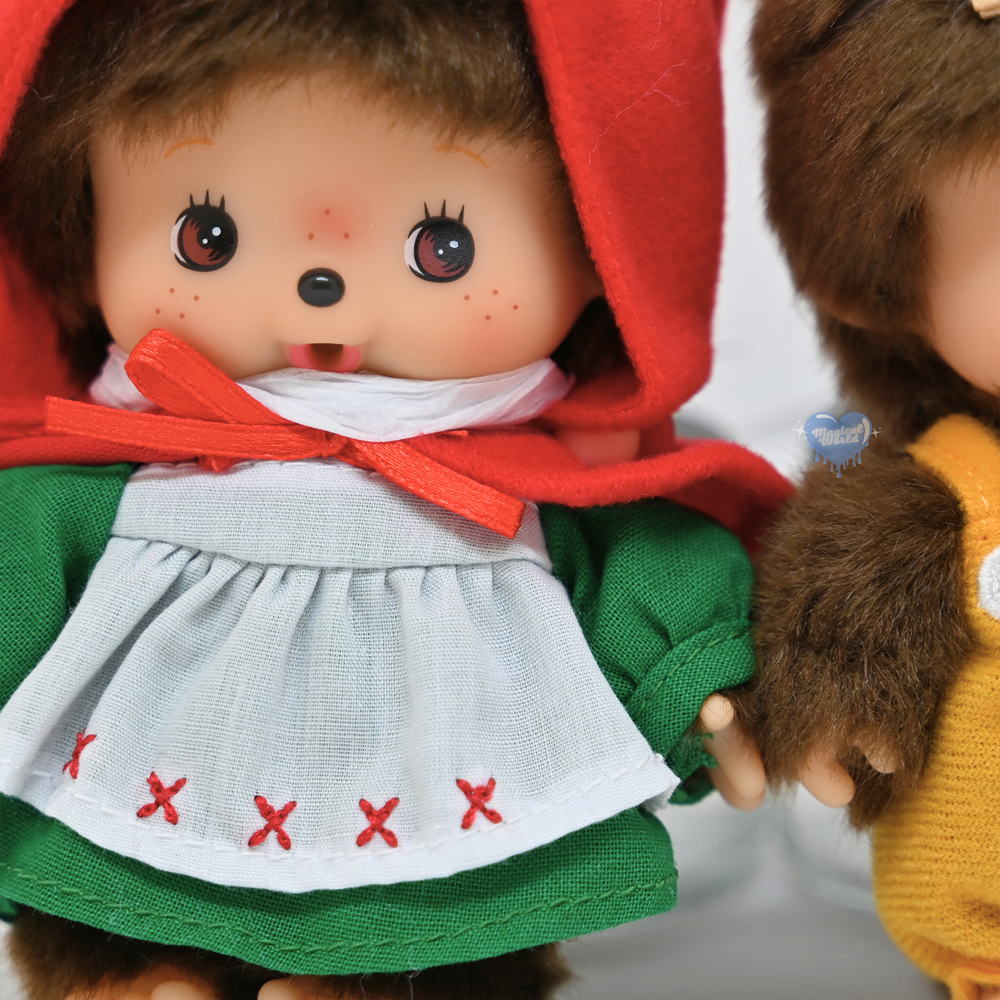 Monchhichi Revival Oyugikai Bebichhichi Little Red Riding Hood and Wolf Plush Doll Set