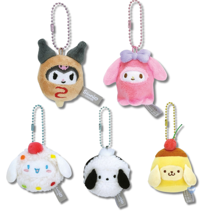 Sanrio Characters Plush Keychain Set