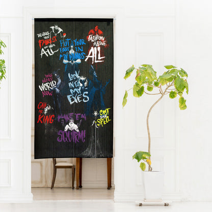 DISNEY VILLAINS BOLD & BEASTLY Door Curtain Made in Japan