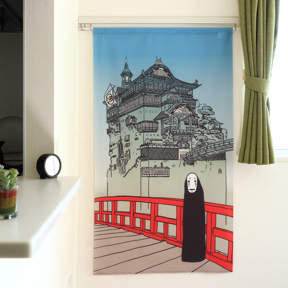 Ghibli Spirited Away "Bathhouse and No-Face" Door Curtain Made in Japan