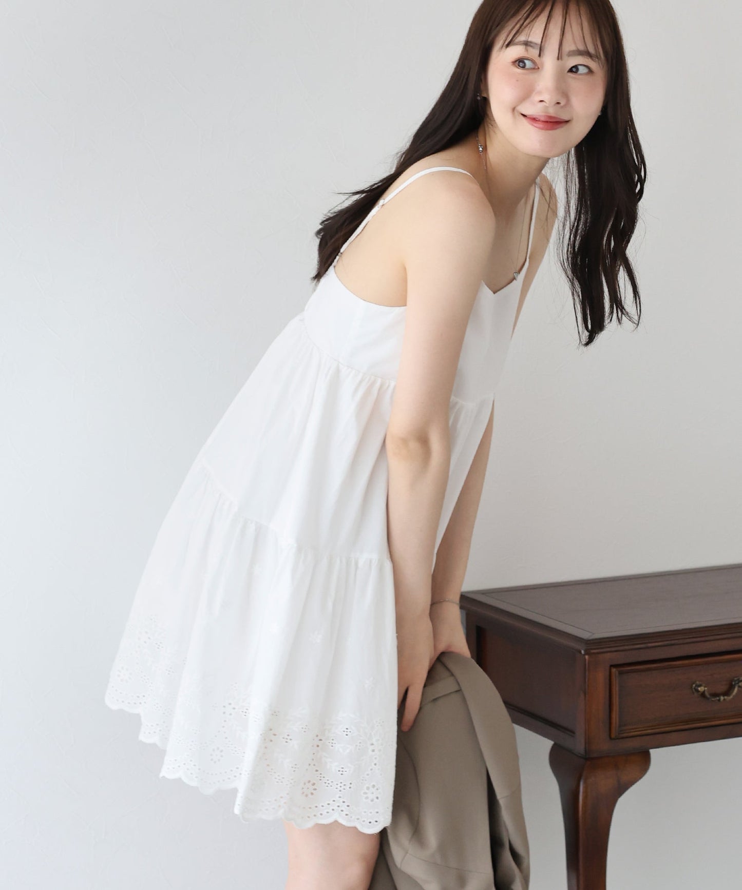 BLUE EAST Cotton Lace Mini Dress