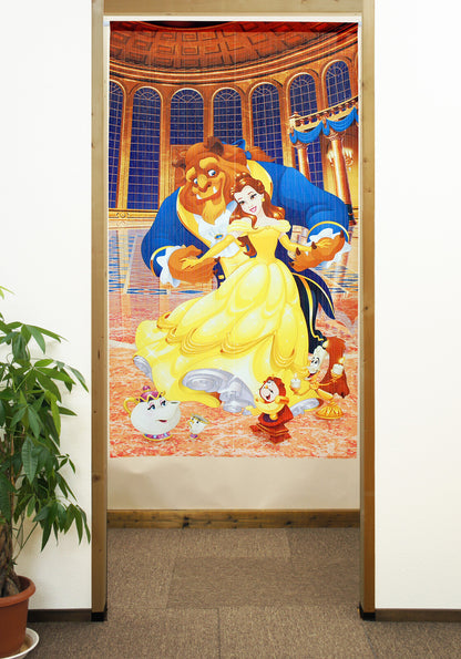 Disney Beauty and the Beast Door Curtain Made in Japan
