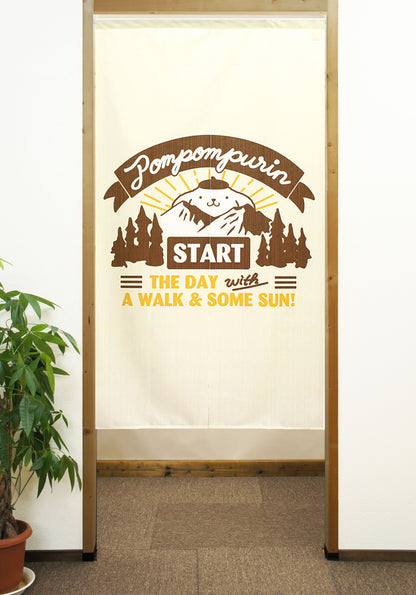 Sanrio "Pom Pom Purin Outdoor" Door Curtain Made in Japan