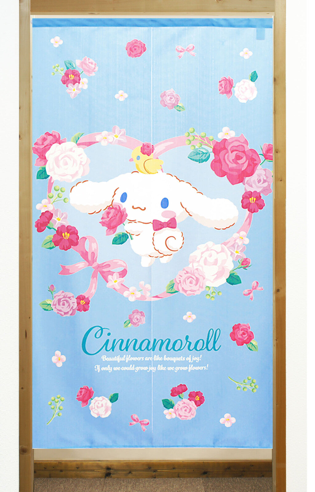 Sanrio "Cinnamoroll Heart Ribbon" Door Curtain Made in Japan