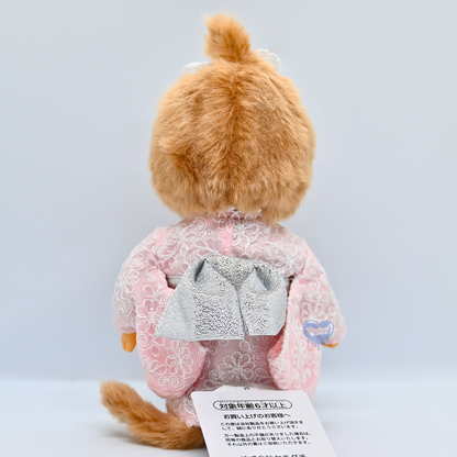 Monchhichi Kyugetsu Kimono Monchhichi Girl Milk Tea Brown