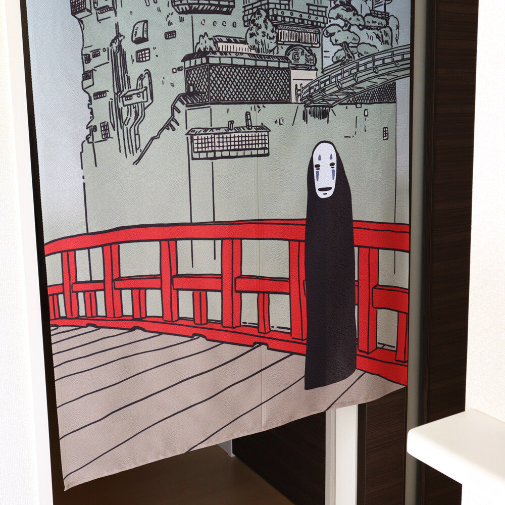 Ghibli Spirited Away "Bathhouse and No-Face" Door Curtain Made in Japan