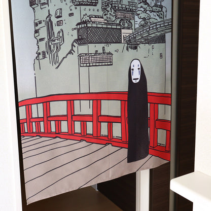 Ghibli Spirited Away "Bathhouse and No-Face" Door Curtain Made in Japan