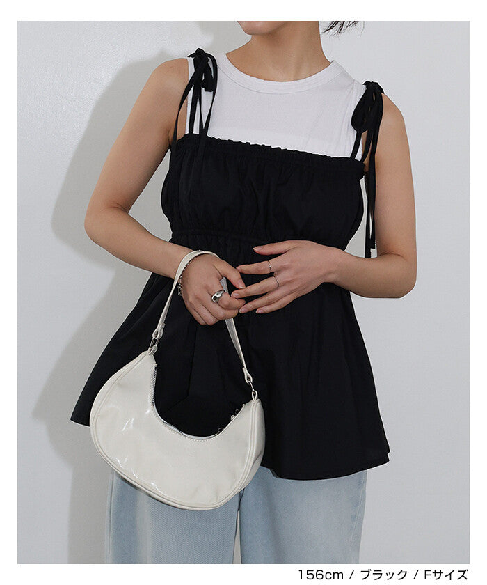 Peplum Ribbon Camisole Top