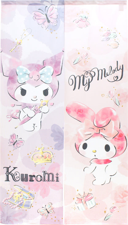 Sanrio "My Melody Kuromi" Door Curtain Made in Japan