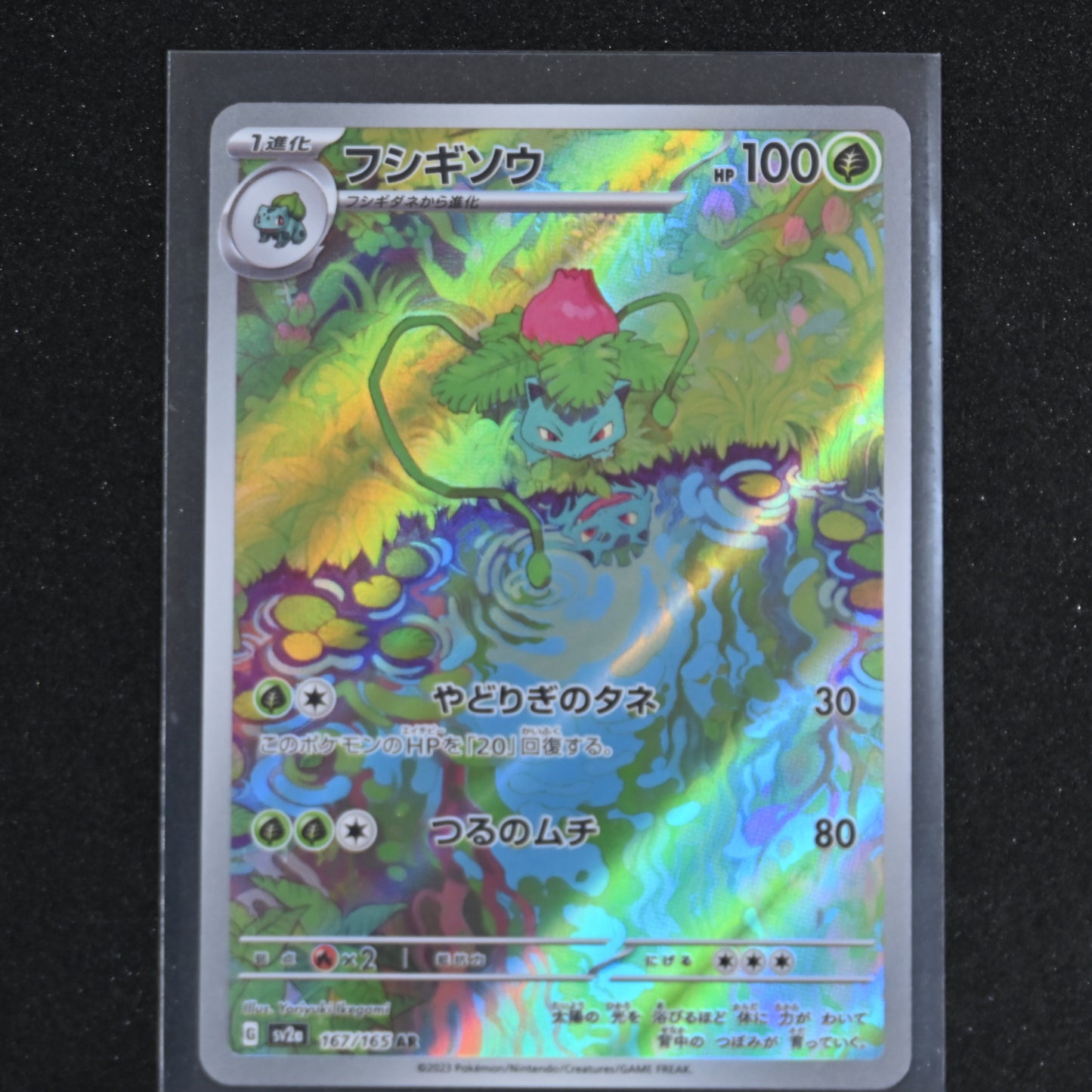 Pokemon Japanese Card Ivysaur AR 167/165 SV2a Card Violet Scarlet  NM