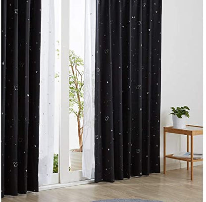 Disney Mickey Secondary Blackout Insulation Curtains + Window Screens 4-Piece Set