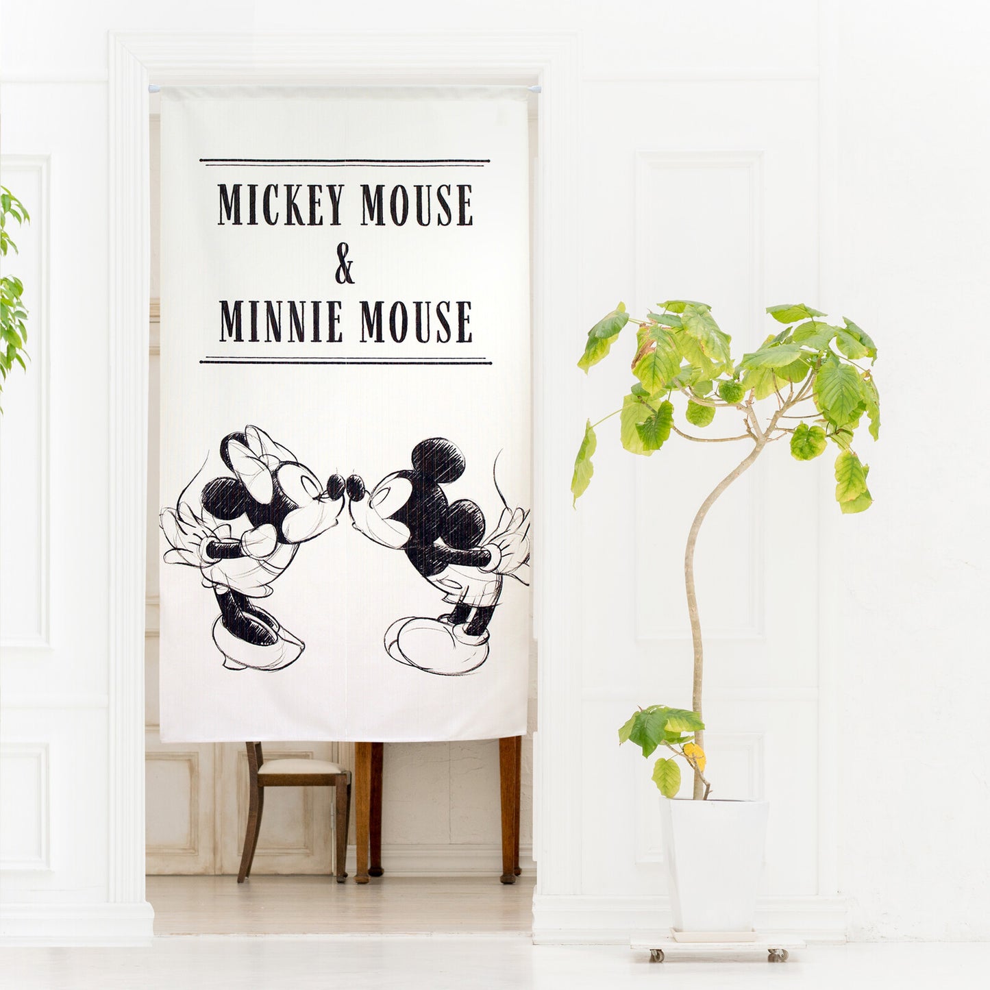 Disney Mickey & Minnie Door Curtain Made in Japan