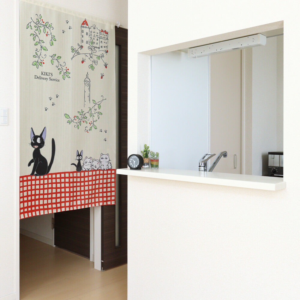 Ghibli Kiki's Delivery Service Jiji and the Children Door Curtain Made in Japan