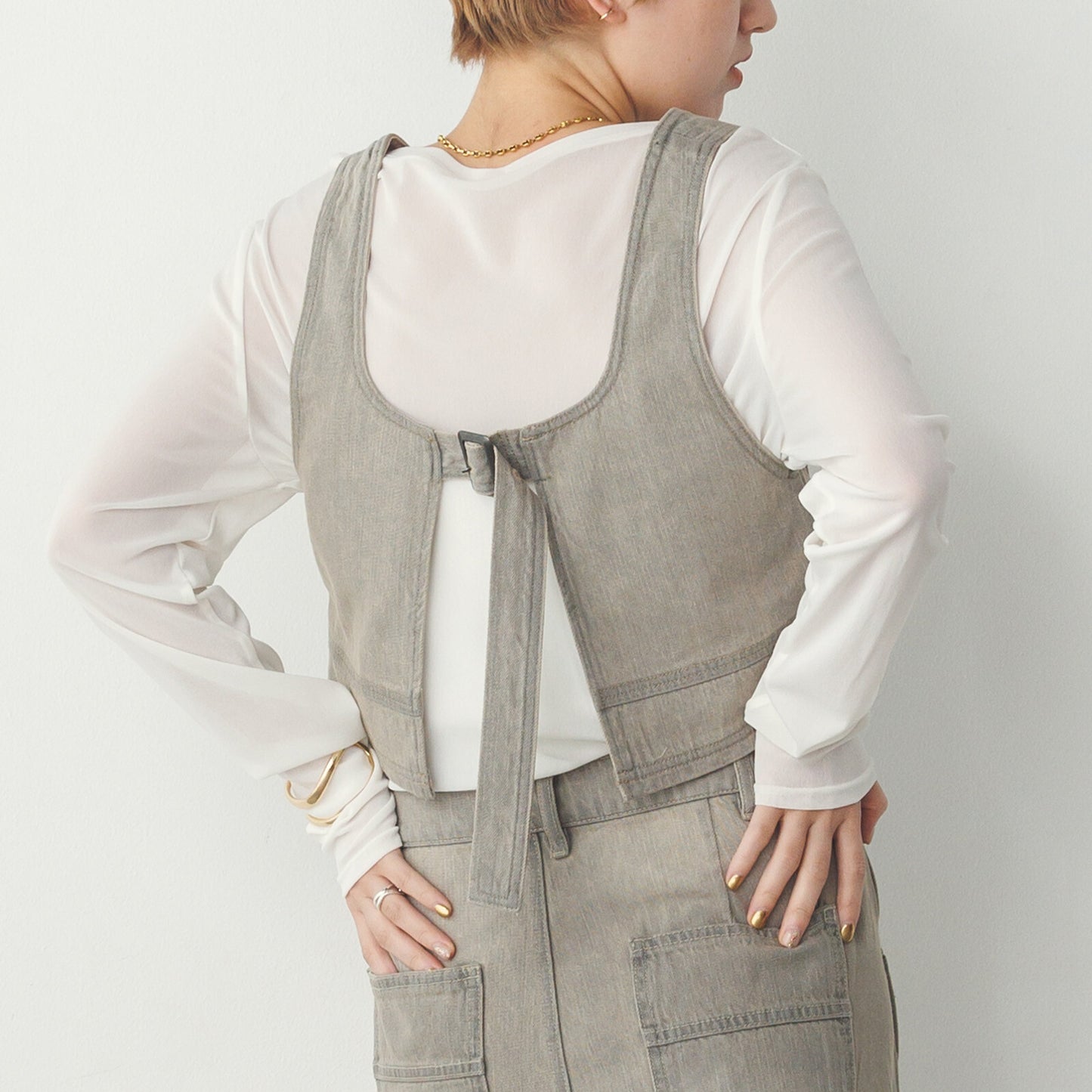 Hunch Slub Denim Bustier