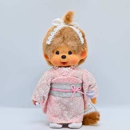 Monchhichi Kyugetsu Kimono Monchhichi Girl Milk Tea Brown
