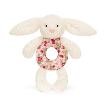 Blossom Cream Bunny 'Berry' Ring Rattle