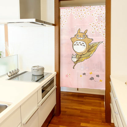 My Neighbor Totoro "Riding the Spring Breeze" Door Curtain Made in Japan