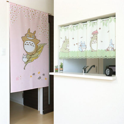 My Neighbor Totoro "Riding the Spring Breeze" Door Curtain Made in Japan
