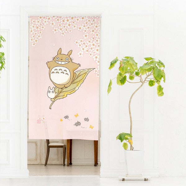 My Neighbor Totoro "Riding the Spring Breeze" Door Curtain Made in Japan