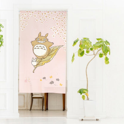 My Neighbor Totoro "Riding the Spring Breeze" Door Curtain Made in Japan