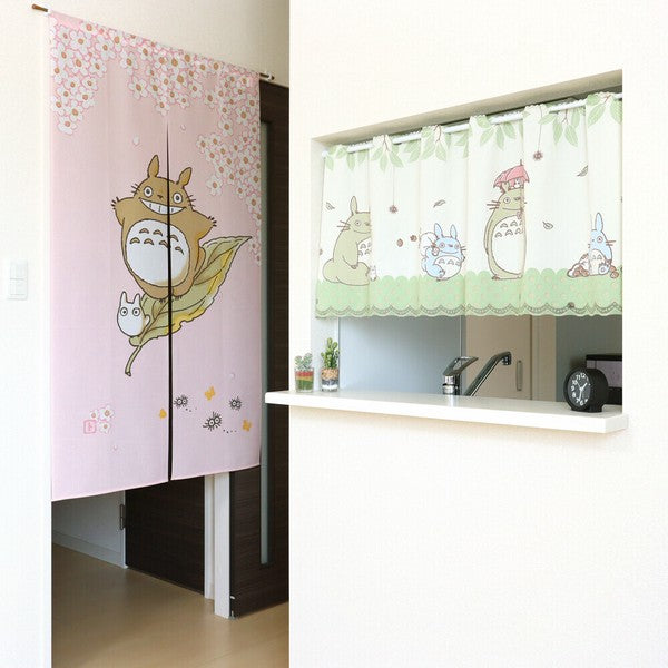 My Neighbor Totoro "Riding the Spring Breeze" Door Curtain Made in Japan