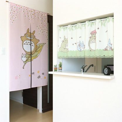 My Neighbor Totoro "Riding the Spring Breeze" Door Curtain Made in Japan