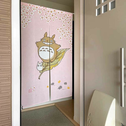 My Neighbor Totoro "Riding the Spring Breeze" Door Curtain Made in Japan