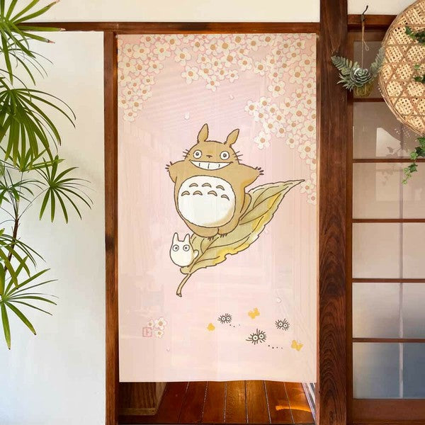 My Neighbor Totoro "Riding the Spring Breeze" Door Curtain Made in Japan