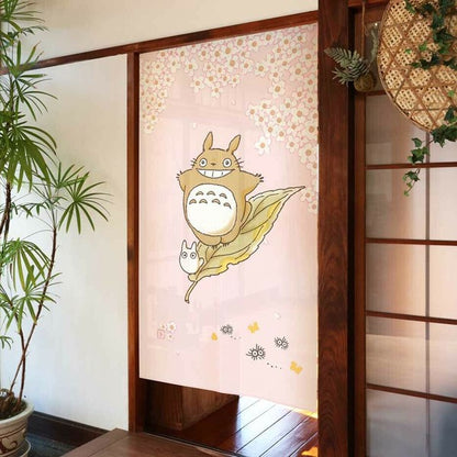 My Neighbor Totoro "Riding the Spring Breeze" Door Curtain Made in Japan