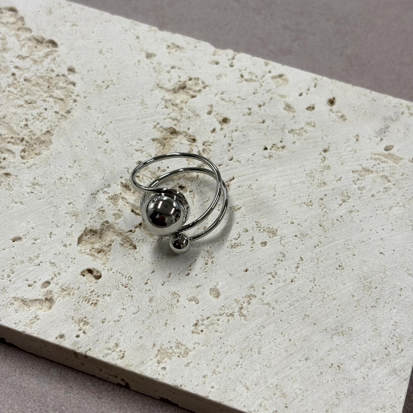 Ball Silver Ring