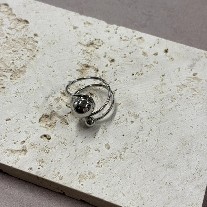 Ball Silver Ring