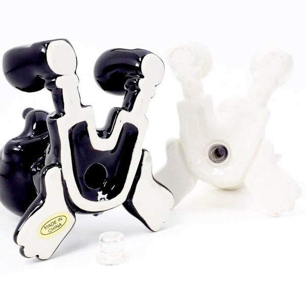 Mickey Black White Salt & Pepper