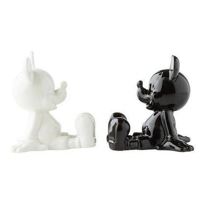 Mickey Black White Salt & Pepper