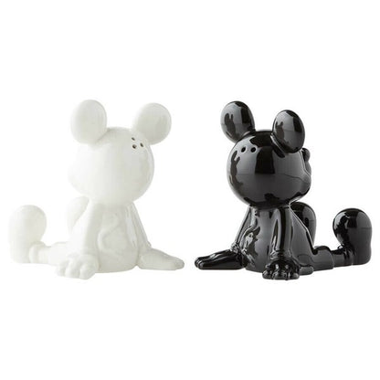Mickey Black White Salt & Pepper