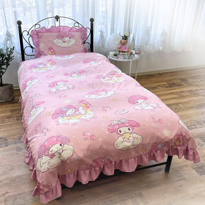 My Melody Volume Frill Duvet Cover 3-Piece Set