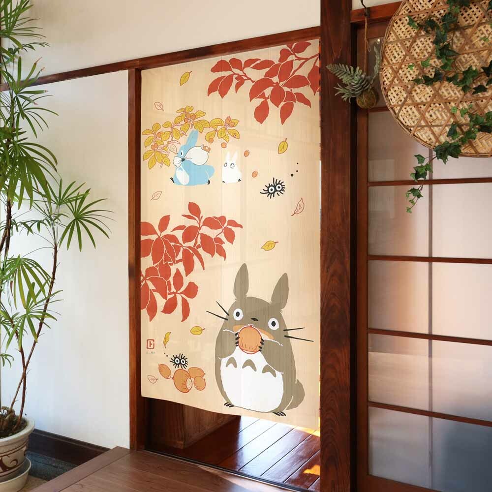 Ghibli My Neighbor Totoro Fruitful Autumn Door Curtain Made in Japan