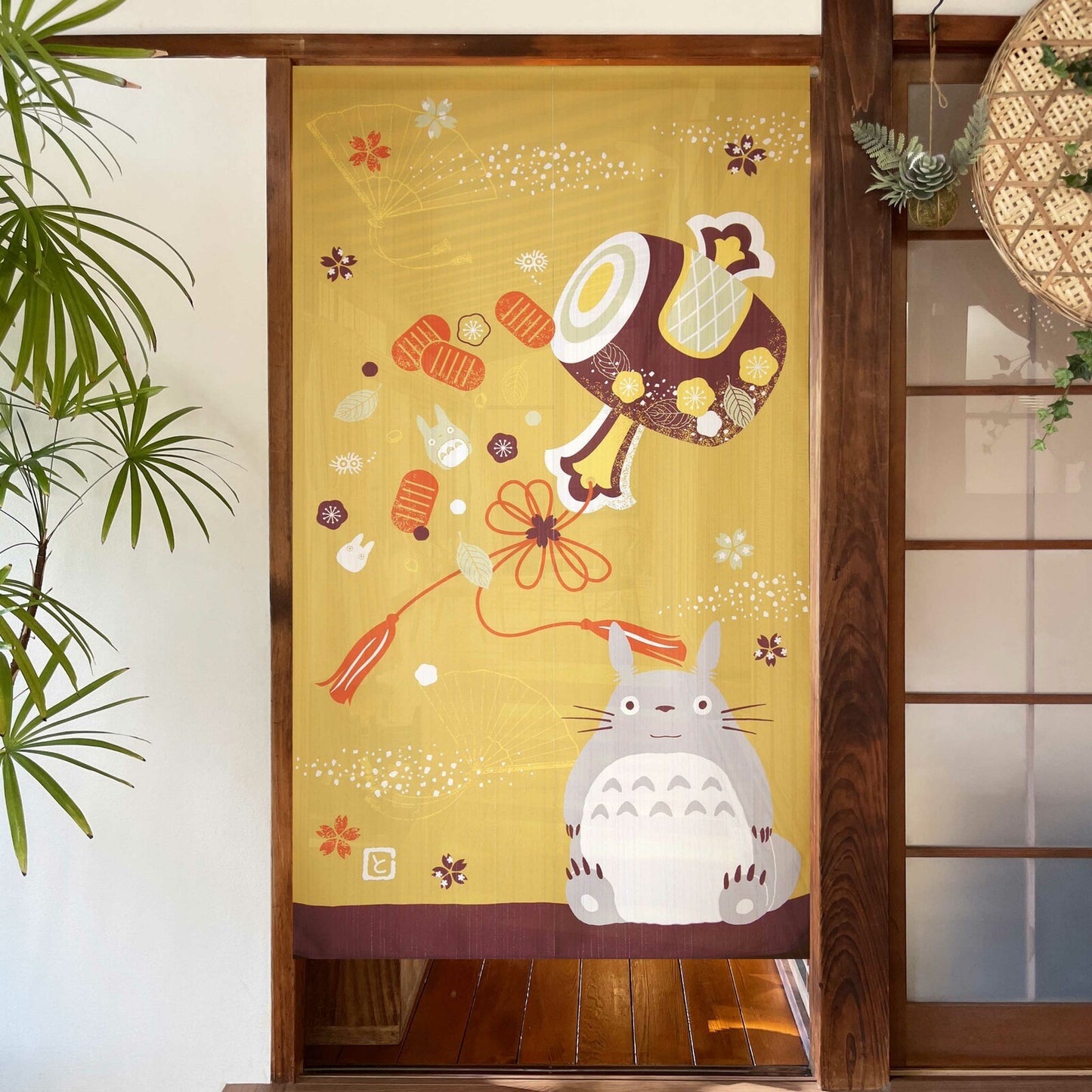 Ghibli My Neighbor Totoro "Good Luck Kozuchi" Door Curtain Made in Japan