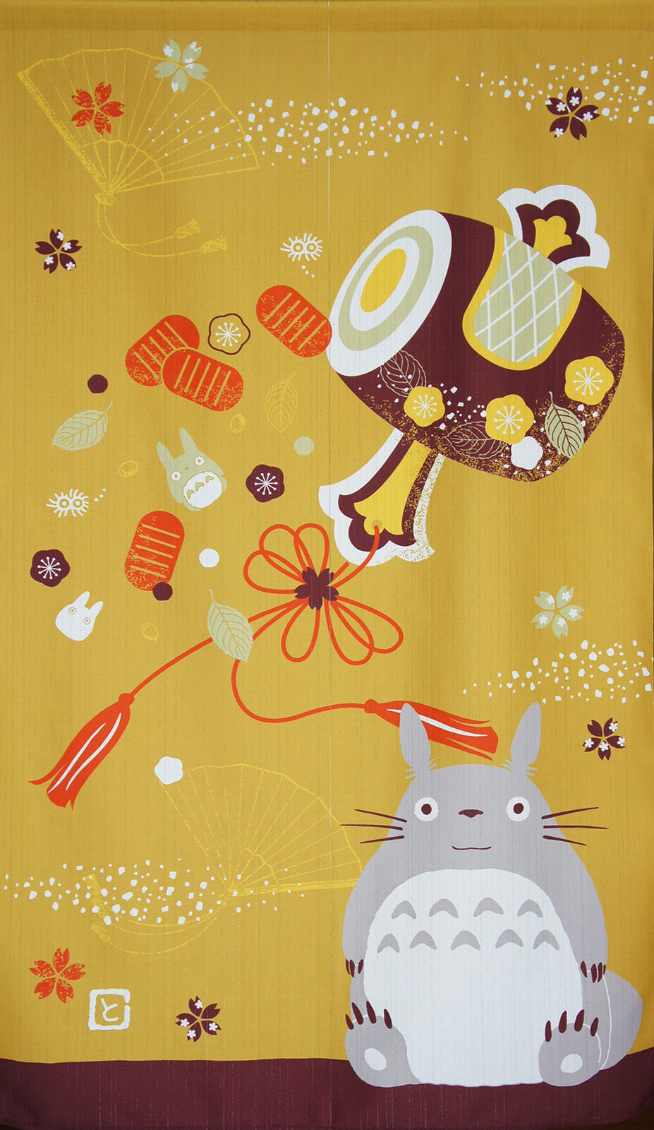 Ghibli My Neighbor Totoro "Good Luck Kozuchi" Door Curtain Made in Japan