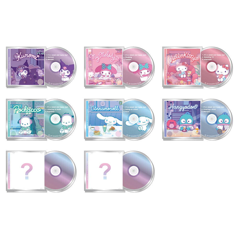 Sanrio Characters Secret CD Case Style Acrylic Stickers