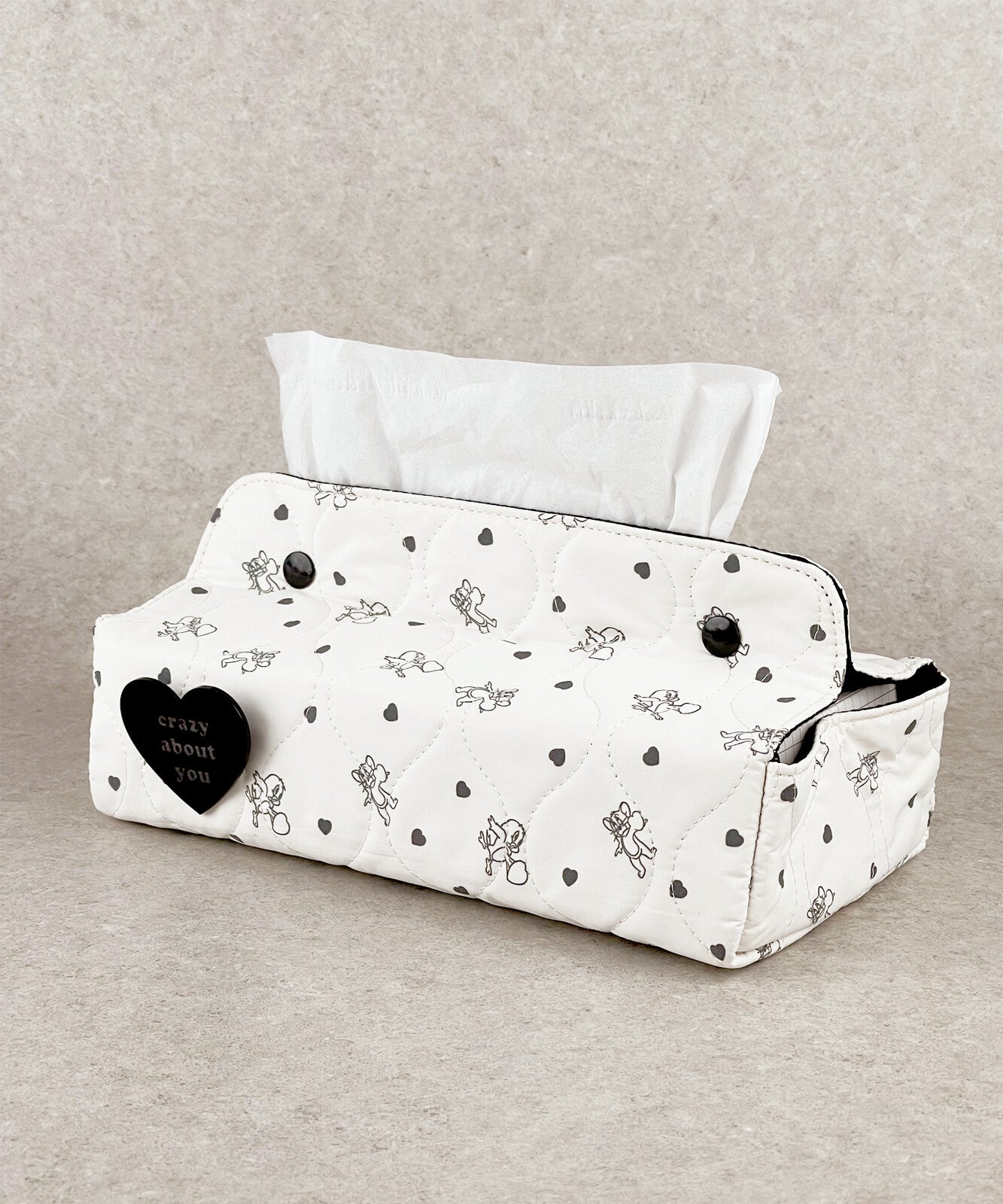 TOM and JERRY×Flapper Heart Tissue Box Cover