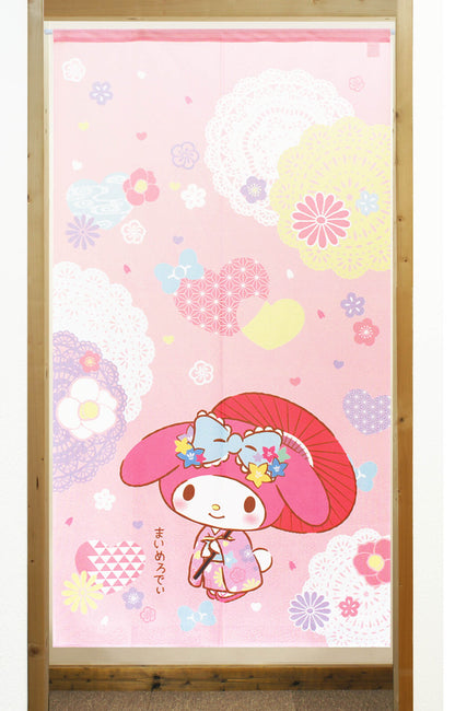 Sanrio "My Melody Japanese pattern cute" Door Curtain Made in Japan