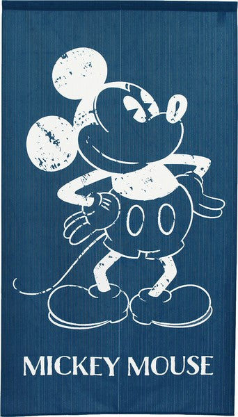 Disney Mickey White Line Door Curtain Made in Japan