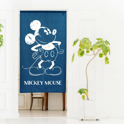 Disney Mickey White Line Door Curtain Made in Japan