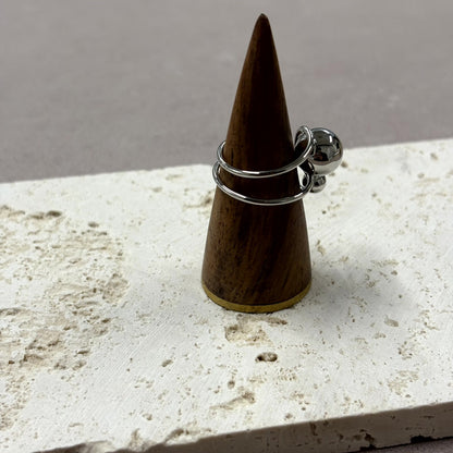 Ball Silver Ring