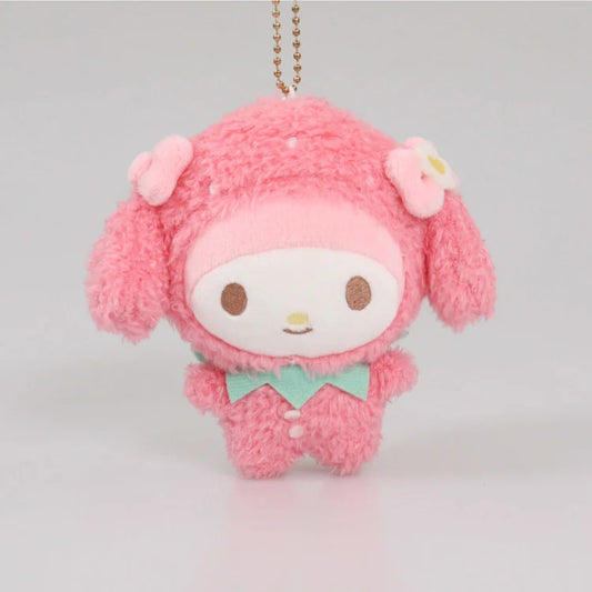 Sanrio My Melody Strawberry Plush Mascot Keychain Munyu Gurumi Patio 50th Anniversary Limited Edition Japan