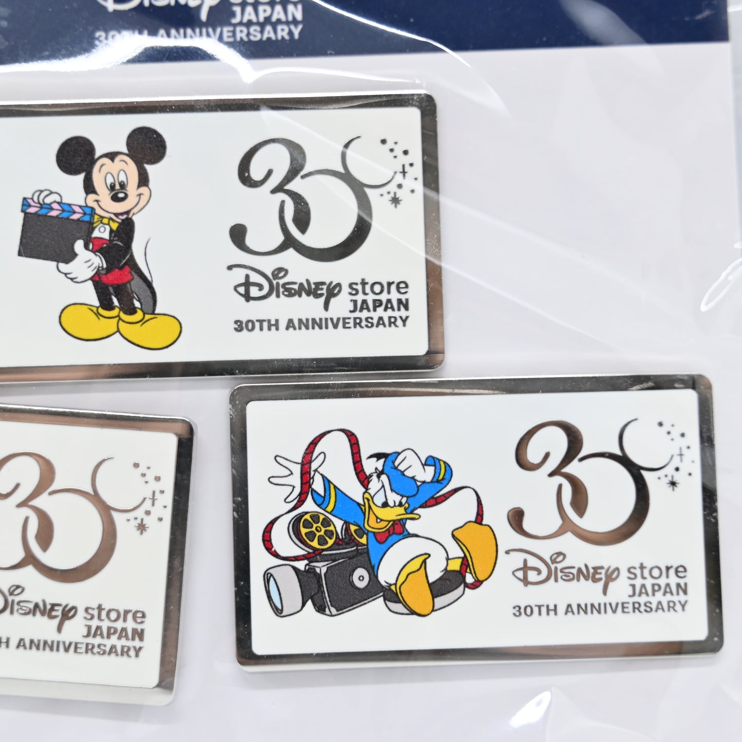 Disney Store Japan 30th Anniversary Pin Set Mickey Minnie Donald Duck
