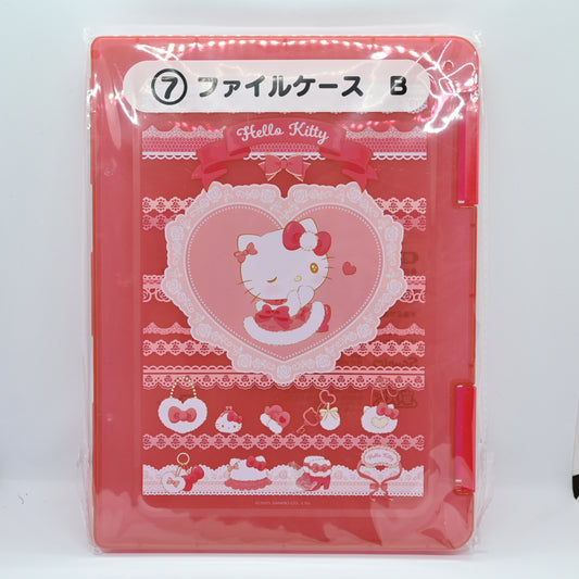 Sanrio Hello Kitty Atari Kuji No. 7 File Case B - Red/Pink Sweet Design