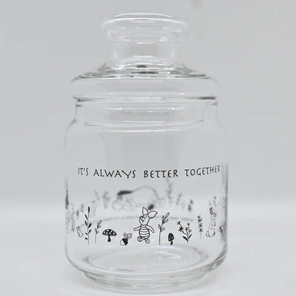 Winnie the Pooh Monochrome Series Glass Jar